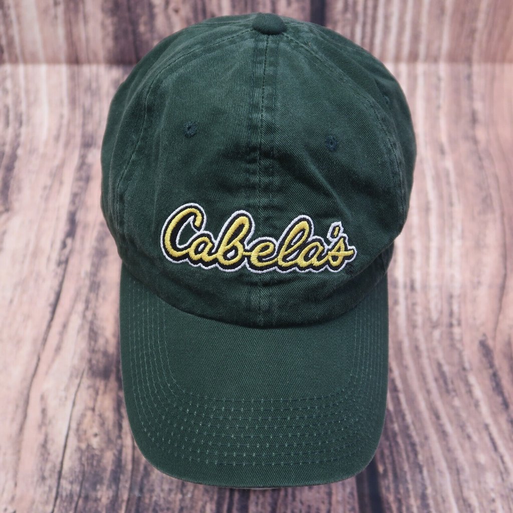 Cabelas Hat Adult Green Hat Adjustable Hat Cap One Size Cap